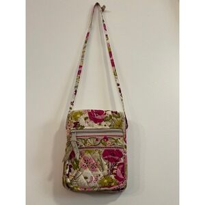 Vera Bradley Mini Hipster Floral Quilted Cotton Crossbody Bag Make Me Blush